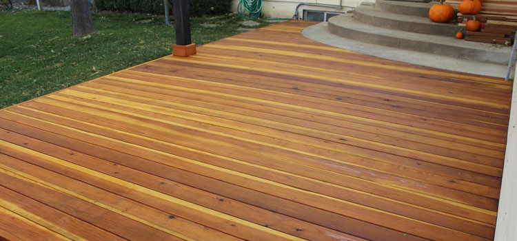 Smooth Redwood Decking in Saugus, CA